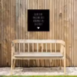 Spreuken - Geluk is het enige wat zich verdubbelt - Quotes Tuinposter op houten frame 2 cm dik klein -sfeer4