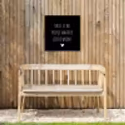 Spreuken - Thuis is het plekje waar de liefde woont - Quotes Tuinposter op houten frame 2 cm dik klein -sfeer4