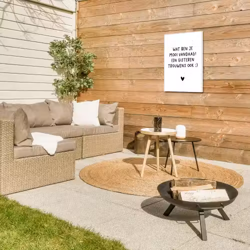 Spreuken - Wat ben je mooi vandaag - Quotes Tuinposter op houten frame 2 cm dik klein -sfeer2