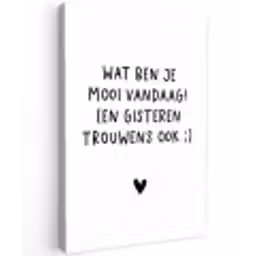 Spreuken - Wat ben je mooi vandaag - Quotes Tuinposter op houten frame 2 cm dik klein -3d