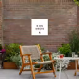 Spreuken - Ik hou van jou - Quotes Tuinposter op houten frame 2 cm dik klein -sfeer3