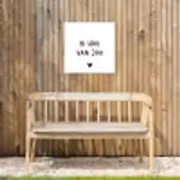 Spreuken - Ik hou van jou - Quotes Tuinposter op houten frame 2 cm dik klein -sfeer4