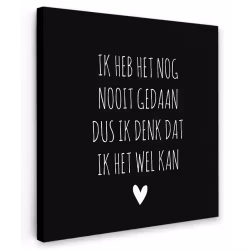 Spreuken - Ik heb het nog nooit gedaan dus - Quotes Tuinposter op houten frame 2 cm dik klein -3d