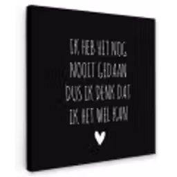 Spreuken - Ik heb het nog nooit gedaan dus - Quotes Tuinposter op houten frame 2 cm dik klein -3d