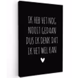 Spreuken - Ik heb het nog nooit gedaan dus - Quotes Tuinposter op houten frame 2 cm dik klein -3d