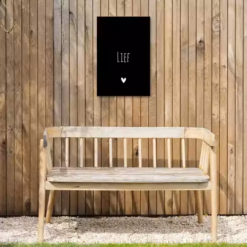 Spreuken - Lief - Quotes Tuinposter op houten frame 2 cm dik klein -sfeer4