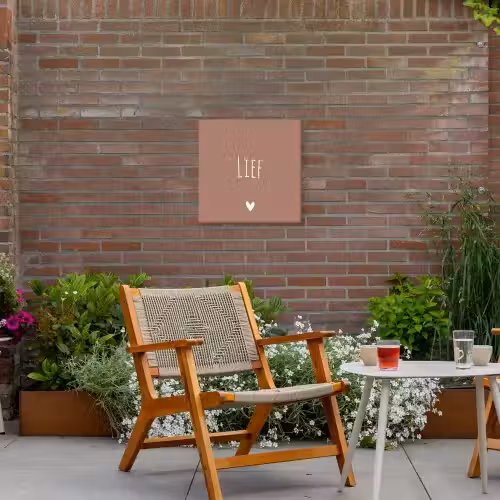 Spreuken - Lief - Quotes Tuinposter op houten frame 2 cm dik klein -sfeer3