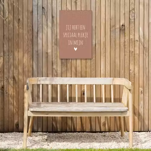Spreuken - Quotes- Een speciaal plekje in mijn hart Tuinposter op houten frame 2 cm dik klein -sfeer4