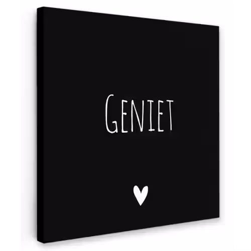 Spreuken - Quotes - Geniet Tuinposter op houten frame 2 cm dik klein -3d