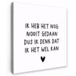 Spreuken - Quotes - Ik heb het nog nooit gedaan dus Tuinposter op houten frame 2 cm dik klein -3d