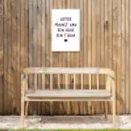 Spreuken - Quotes - Liefde maakt van een huis een thuis Tuinposter op houten frame 2 cm dik klein -sfeer4