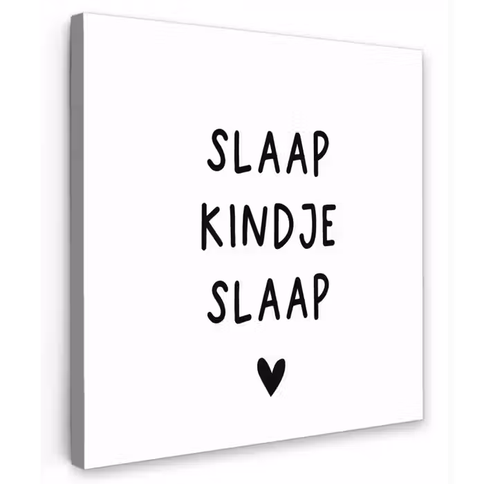 Spreuken - Quotes - Slaap kindje slaap Tuinposter op houten frame 2 cm dik klein -3d