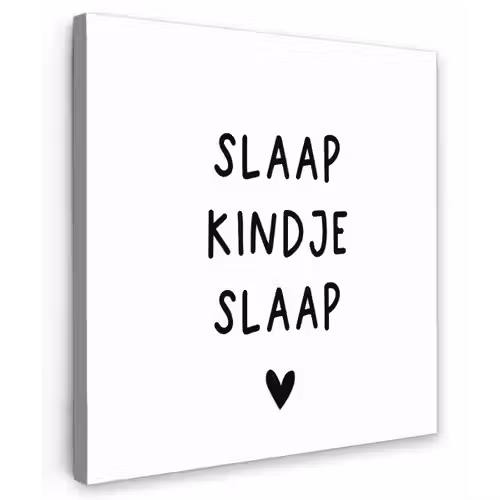 Spreuken - Quotes - Slaap kindje slaap Tuinposter op houten frame 2 cm dik klein -3d