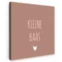 Spreuken - Quotes - Kleine baas Tuinposter op houten frame 2 cm dik klein -3d