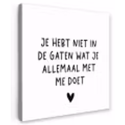 Spreuken - Quotes - Wat je allemaal met me doet Tuinposter op houten frame 2 cm dik klein -3d