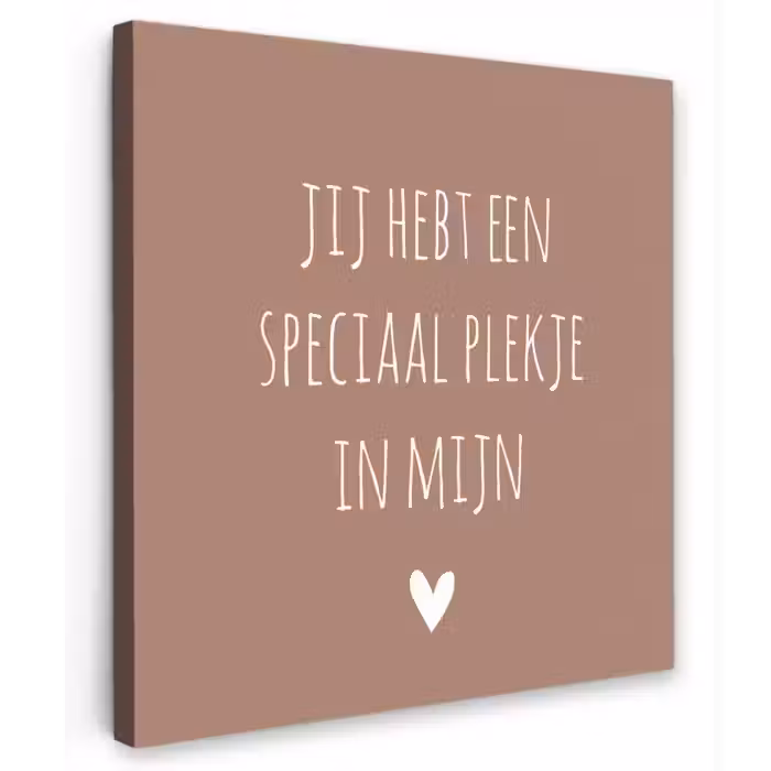 Spreuken - Quotes - Jij hebt een speciaal plekje in mijn hart Tuinposter op houten frame 2 cm dik klein -3d
