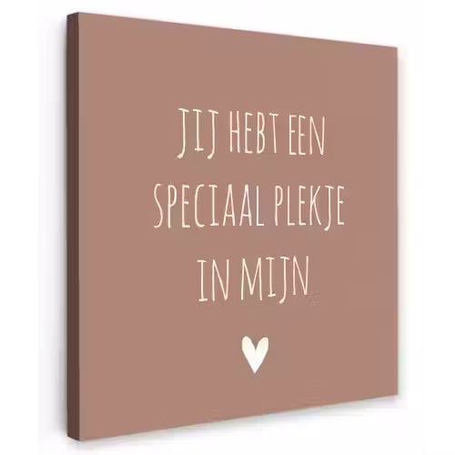 Spreuken - Quotes - Jij hebt een speciaal plekje in mijn hart Tuinposter op houten frame 2 cm dik klein -3d