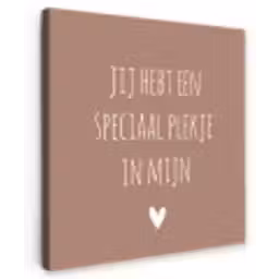 Spreuken - Quotes - Jij hebt een speciaal plekje in mijn hart Tuinposter op houten frame 2 cm dik klein -3d
