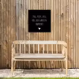 Spreuken - Ramses Shaffy - Zing vecht huil bid lach werk en bewonder - Quotes Tuinposter op houten frame 2 cm dik klein -sfeer4