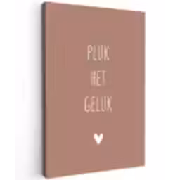 Spreuken - Pluk het geluk - Quotes Tuinposter op houten frame 2 cm dik klein -3d