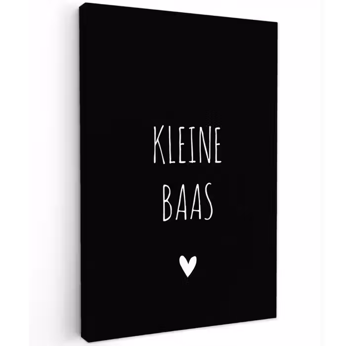 Spreuken - Kleine baas - Quotes Tuinposter op houten frame 2 cm dik klein -3d