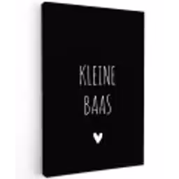 Spreuken - Kleine baas - Quotes Tuinposter op houten frame 2 cm dik klein -3d