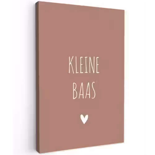 Spreuken - Kleine baas - Quotes Tuinposter op houten frame 2 cm dik klein -3d