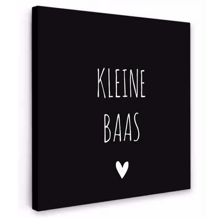 Spreuken - Kleine baas - Quotes Tuinposter op houten frame 2 cm dik klein -3d