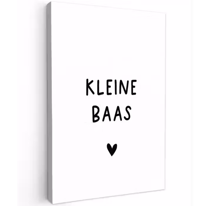 Spreuken - Kleine baas - Quotes Tuinposter op houten frame 2 cm dik klein -3d