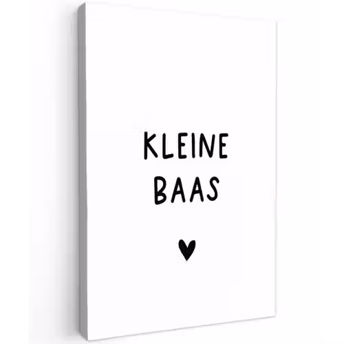Spreuken - Kleine baas - Quotes Tuinposter op houten frame 2 cm dik klein -3d