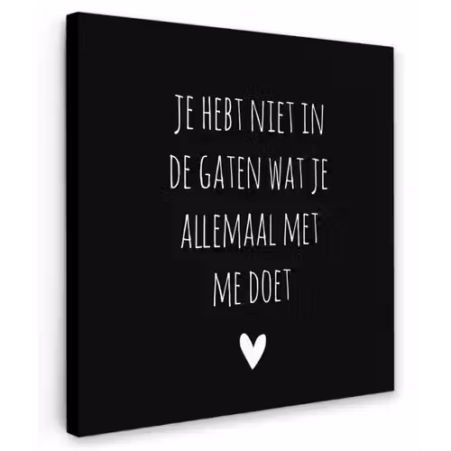 Spreuken - Wat je allemaal met me doet - Quotes Tuinposter op houten frame 2 cm dik klein -3d