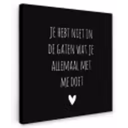 Spreuken - Wat je allemaal met me doet - Quotes Tuinposter op houten frame 2 cm dik klein -3d