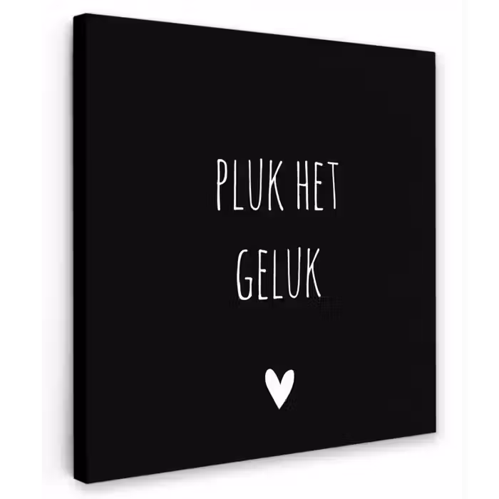 Quote - Spreuken - Pluk het geluk Tuinposter op houten frame 2 cm dik klein -3d