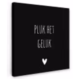 Quote - Spreuken - Pluk het geluk Tuinposter op houten frame 2 cm dik klein -3d
