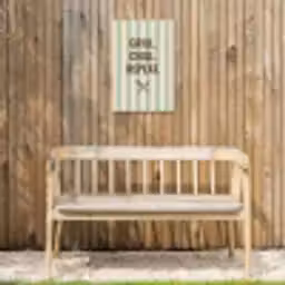 Quote - Strepen - Grill Tuinposter op houten frame 2 cm dik klein -sfeer4