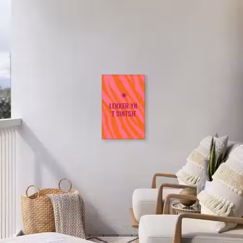 Quote - Zomer - Roze Tuinposter op houten frame 2 cm dik klein -sfeer1