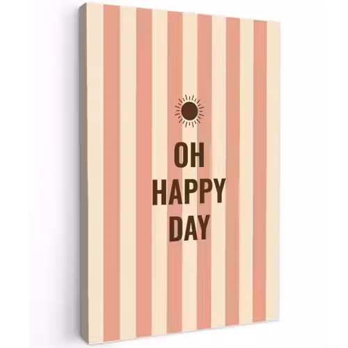 Quote - Zomer - Strepen Tuinposter op houten frame 2 cm dik klein -3d