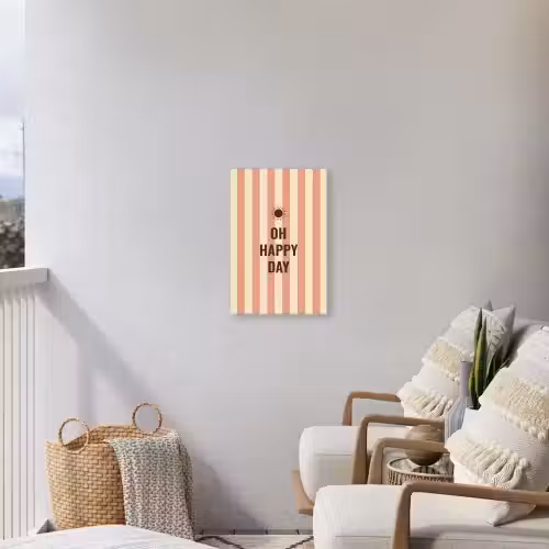 Quote - Zomer - Strepen Tuinposter op houten frame 2 cm dik klein -sfeer1
