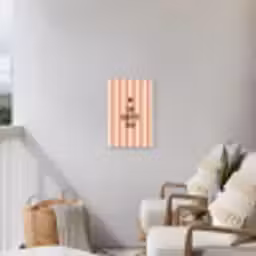 Quote - Zomer - Strepen Tuinposter op houten frame 2 cm dik klein -sfeer1