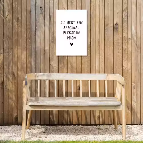 Quotes - Een speciaal plekje in mijn hart - Spreuken Tuinposter op houten frame 2 cm dik klein -sfeer4