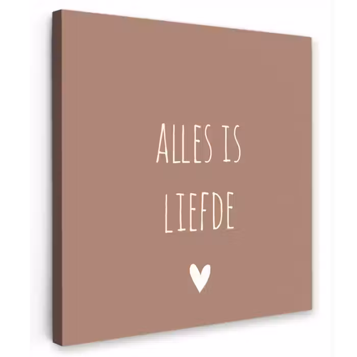 Quotes - Alles is liefde - Spreuken - Bløf Tuinposter op houten frame 2 cm dik klein -3d