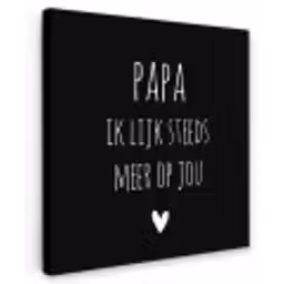 Quotes - Papa ik lijk steeds meer op jou - Stef Bos - Papa - Spreuken Tuinposter op houten frame 2 cm dik klein -3d