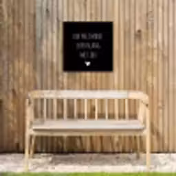 Quotes - Doe mij maar levenslang met jou - Spreuken Tuinposter op houten frame 2 cm dik klein -sfeer4