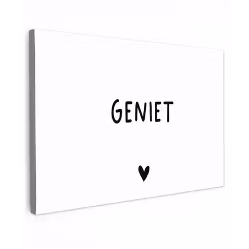 Quotes - Geniet - Spreuken Tuinposter op houten frame 2 cm dik klein -3d