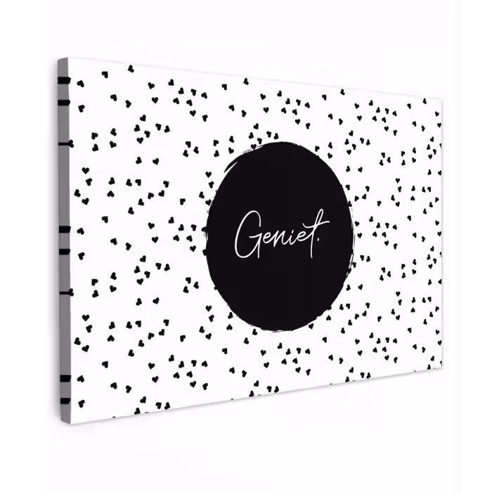 Quotes - Geniet - Zomer - Tekst Tuinposter op houten frame 2 cm dik klein -3d