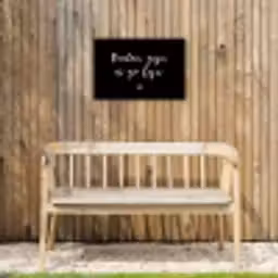 Quotes - Tuin - Buiten zijn is zo fijn - Tekst Tuinposter op houten frame 2 cm dik klein -sfeer4