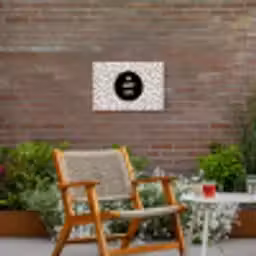 Quotes - Gelukkig - Tekst - Oh happy day Tuinposter op houten frame 2 cm dik klein -sfeer3