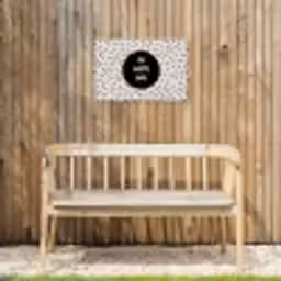 Quotes - Gelukkig - Tekst - Oh happy day Tuinposter op houten frame 2 cm dik klein -sfeer4
