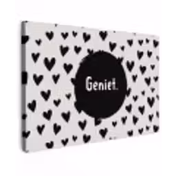 Quotes - Hartje - Tekst - Geniet Tuinposter op houten frame 2 cm dik klein -3d