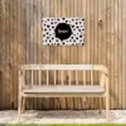 Quotes - Hartje - Tekst - Geniet Tuinposter op houten frame 2 cm dik klein -sfeer4